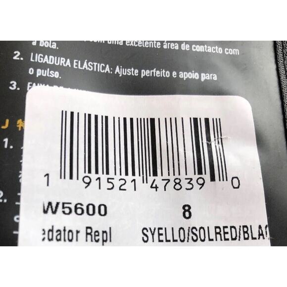 Adidas Goalkeeper Goalie Gloves Predator Replique Soccer CW5600 Mens Size 8 - Picture 10 of 12